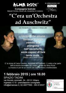 Teatro: Alma Rosé con C’era un’Orchestra ad Auschwitz domenica 1 febbraio 2015