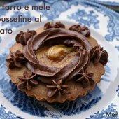 Tortina farro e mele con mousseline al cioccolato di L. Montersino - Menuturistico