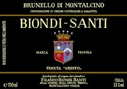 Un brunello di Montalcino Biondi Santi