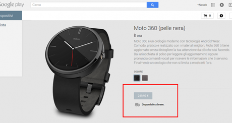 Moto 360  pelle nera    Dispositivi su Google Play