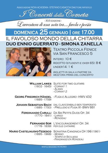 IL DUO GUERRATO-ZANELLA PER I CONCERTI DELLA COMETA