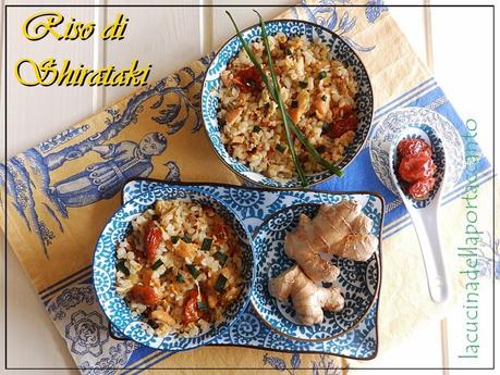 Riso di shirataki al salmone marinato con uova speziate / Rice shirataki salmon marinated with spicy eggs