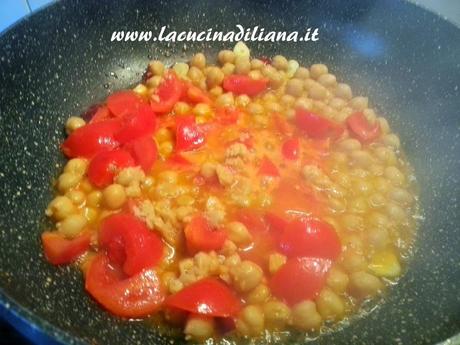 Pasta con Ceci e Gamberi