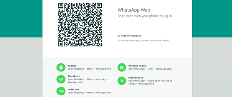 pagina web del client web di whatsapp