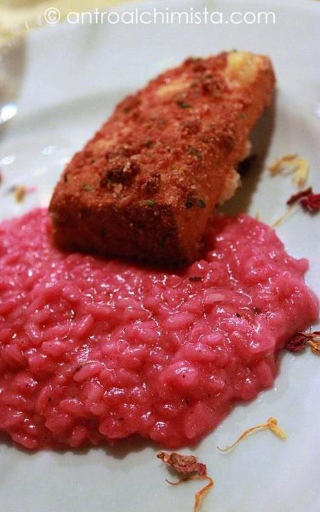 Risotto alle Barbabietole con Formaggio Fritto