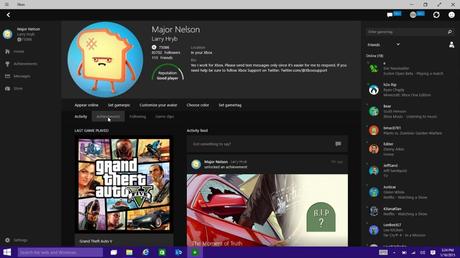 Windows 10 - Preview della Xbox App