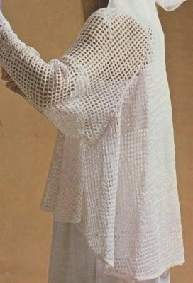 Schemi per il filet: Mantellina bianca