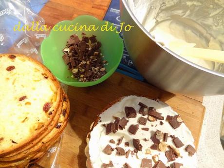 Sandwich di panettone con crema di mascarpone e ricotta