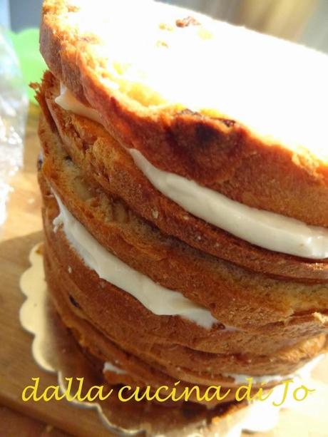 Sandwich di panettone con crema di mascarpone e ricotta