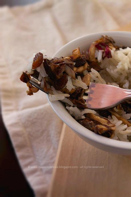 Riso basmati con radicchio e uvetta