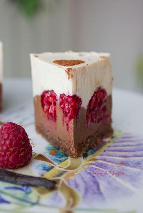 raspberry and chocolate vegan cake