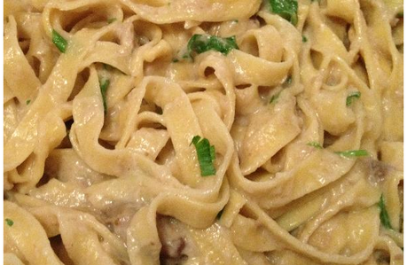 Pappardelle con crema di funghi