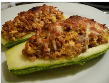 zucchine ripiene di carne