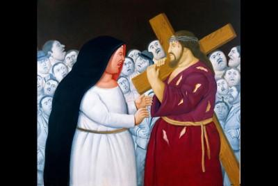 Fernando-Botero-Jesus-Meets-His-Mother