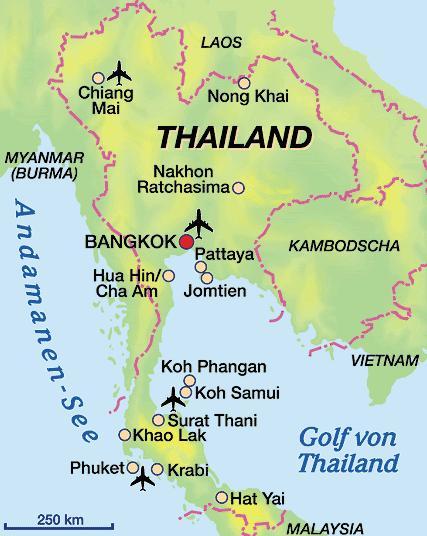 THAILANDIA: introduzione e Bangkok thailand_map
