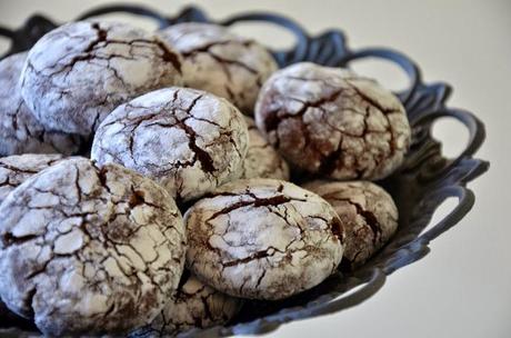 Biscotti al Cioccolato: chocolate crinkle cookies all'arancia