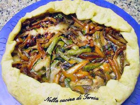 TORTA SALATA PEPERONI E ZUCCHINE