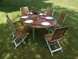 Tavolo ovale con 6 sedie