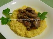 Fegatini coniglio profumo limone pancetta polenta