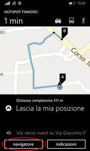 Windows Phone Guida WiFI HotSpot Navigatore