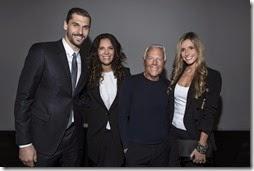 Fernando Llorente, Roberta Armani, Giorgio Armani e Maria Llorente