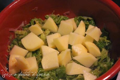 Zuppa di verza, patate e farro