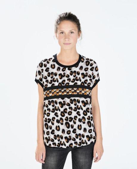 Zara, top stampa animalier 6,99€