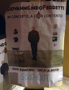 Giovanni Lindo Ferretti 2014 Brescia locandina sold out