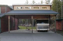 Gazebi per auto Gazebo in legno per camion