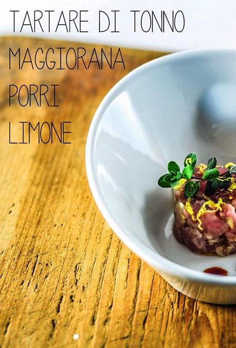  tuna tartare with leeks marjoram and lemon