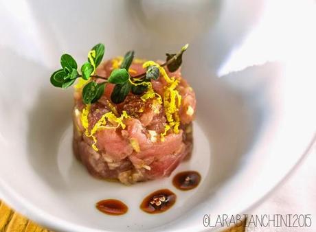  tuna tartare with leeks marjoram and lemon