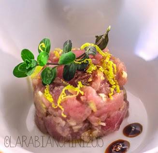  tuna tartare with leeks marjoram and lemon