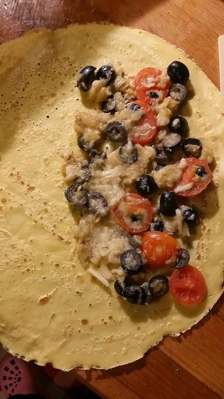 Creps di farina di ceci mediterranee