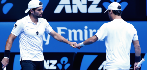 Simone Bolelli and Fabio Fognini, SF, 29 January 2015. - Jason Lockett/Tennis Australia (ausopen.com)