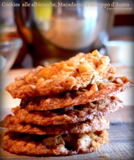 Cookies alle ALBICOCCHE, Macadamia, AVENA e sciroppo d'acero