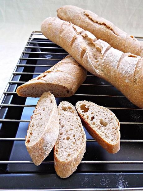 Baguettes integrali con lievito madre non rinfrescato