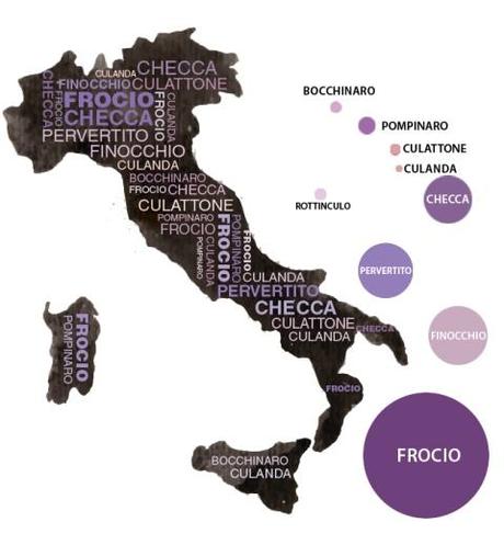 Mappa parole omofobe