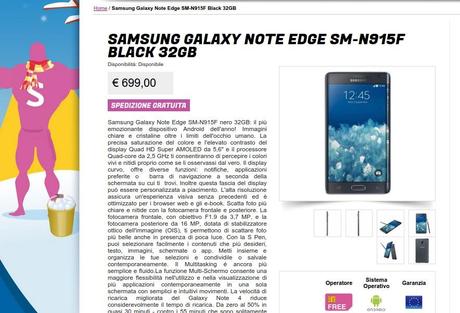 Il rivoluzionario phablet dotato di displau curvo Samsung Galaxy Note Edge in offerta a 699 euro da Glistockisti.it con garanzia europea samsung galaxy note edge in offerta a 699 euro da glistockisti.it