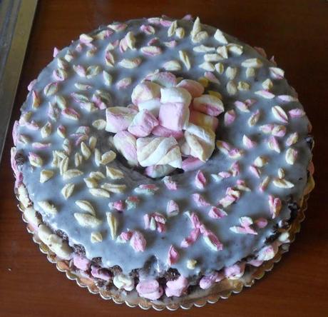 torta di cioccolato e marshmallow