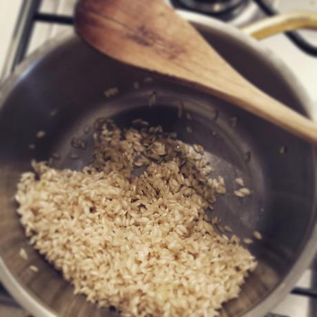 Risotto aglio, olio e bottarga