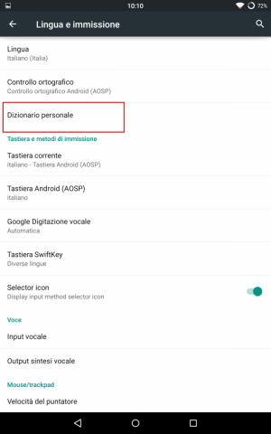 Dizionario Android