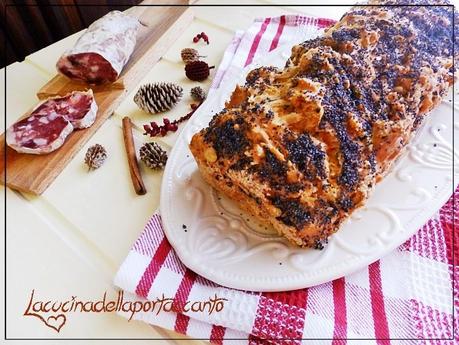 Cake con salametto di Varzi e zucchine scure / Cake with Salametto Varzi and zucchini dark