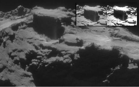 Nuovi getti dalla cometa 67P nelle immagini della NavCam