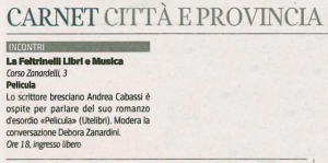 Corriere della Sera Brescia p. 13, 28 gennaio 2015