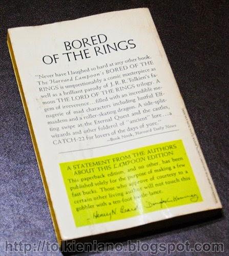 Bored of the Rings, la parodia più famosa del Signore degli Anelli, prima ed. 1969