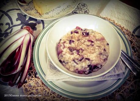 Risotto al Radicchio tardivo mantecato all'Asiago: le eccellenze venete nel piatto per #lebuonericette. Come la Burlina e la Rendena.