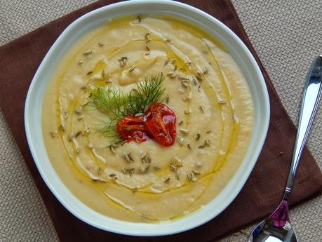 Zuppa di sedano rapa e finocchio