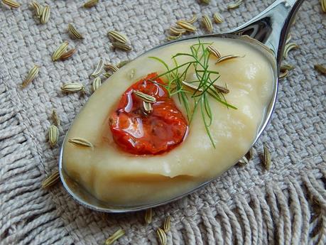 Zuppa di sedano rapa e finocchio