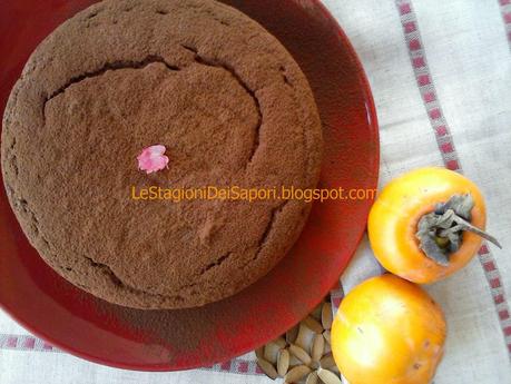 TORTA AL CACAO CON VELLUTATA DI CACHI