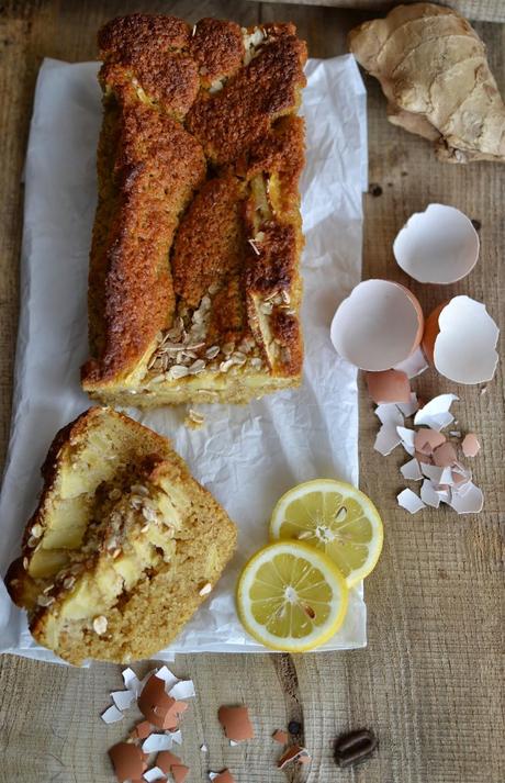 An apple,almonds and oat cake - torta di mele,mandorle e avena